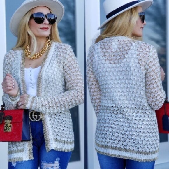GLAM DOLLZ Metallic detailed Cardigan - Picture 1 of 4